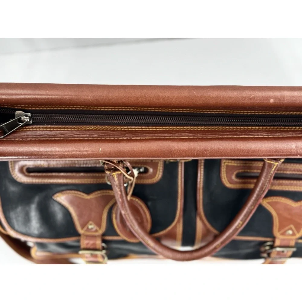 Charm Collection Large‎ Leather Suitcase Tote Bag Shoulder Straps  (26